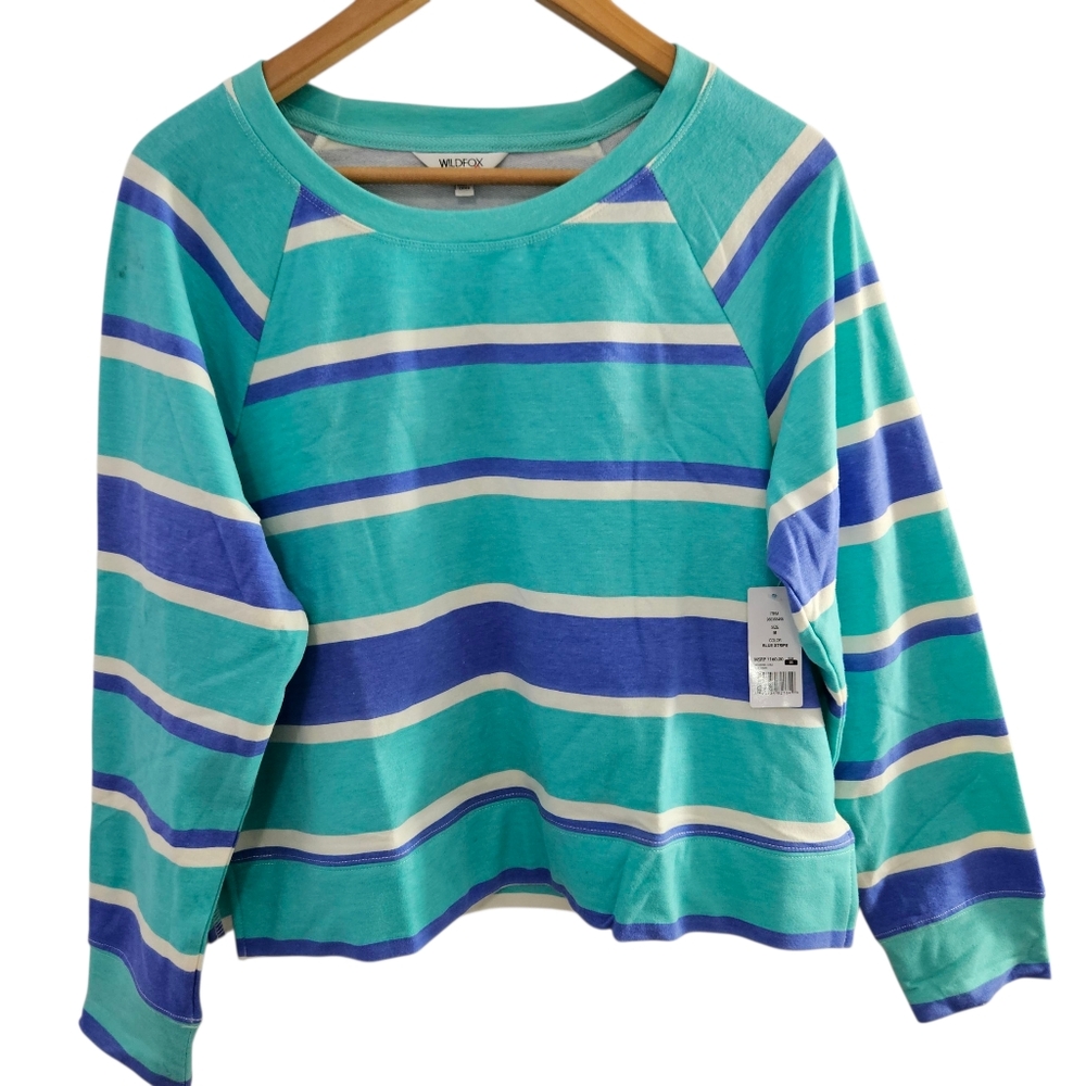 NWT Wildfox Women's Striped Long Sleeve Shirt